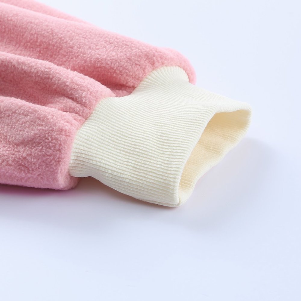 Rose Colorblock Long Sleeve Pullover Fleece Sweatshirt - Picture 14 of 16